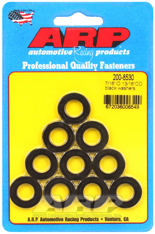 ARP 7/16 ID 13/16 OD black washers