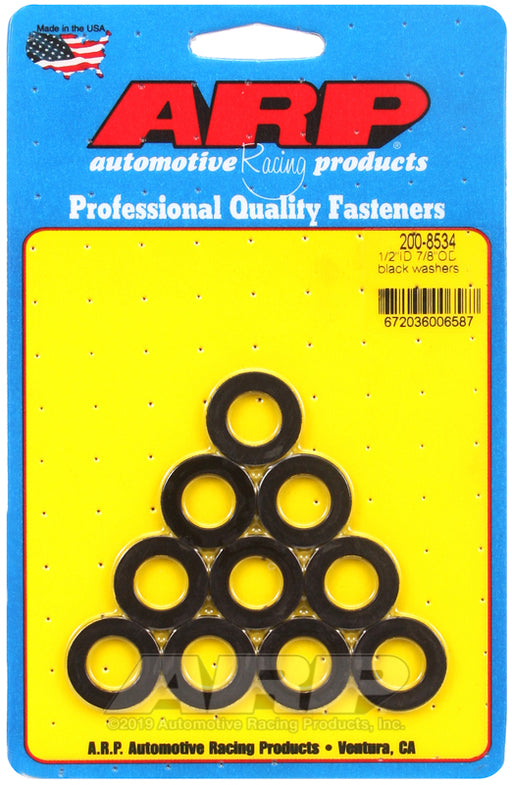 ARP 1/2 ID 7/8 OD black washers