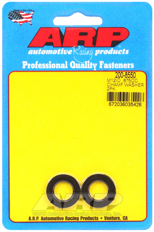 ARP M12 ID .875 OD chamfer black washers