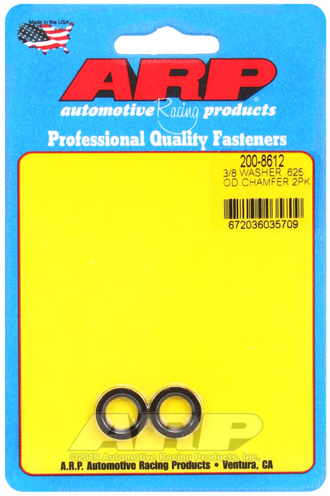 ARP 3/8 ID .625 OD chamfer black washers