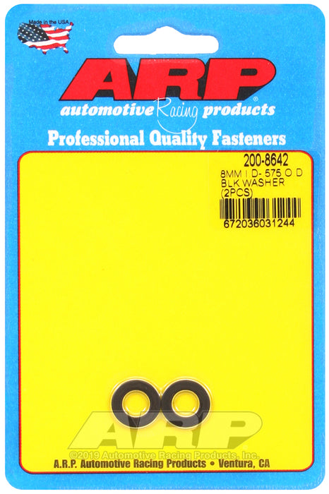 ARP M8 ID .575 OD black washers