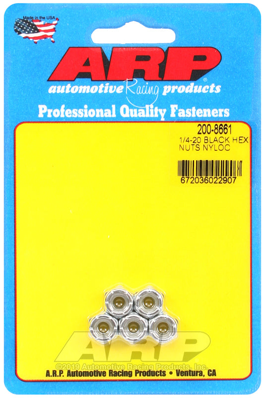 ARP 1/4-20 cad coarse nyloc hex nut kit