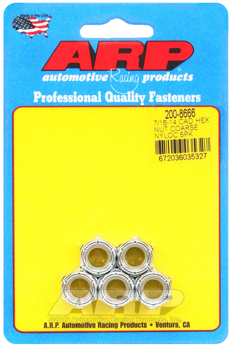 ARP 7/16-14 cad coarse nyloc hex nut kit