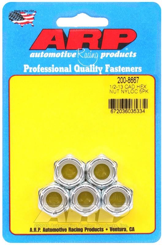 ARP 1/2-13 cad coarse nyloc hex nut kit