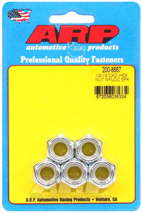 ARP 1/2-13 cad coarse nyloc hex nut kit