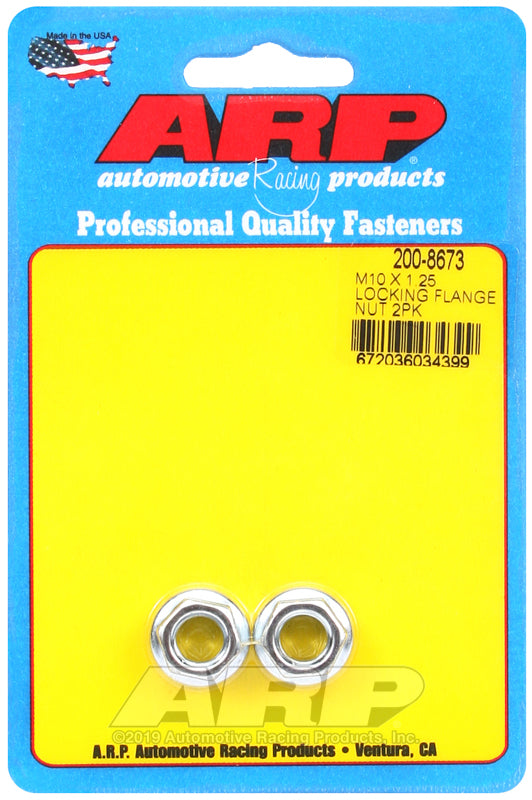 ARP M10 X 1.25 locking flange nut kit