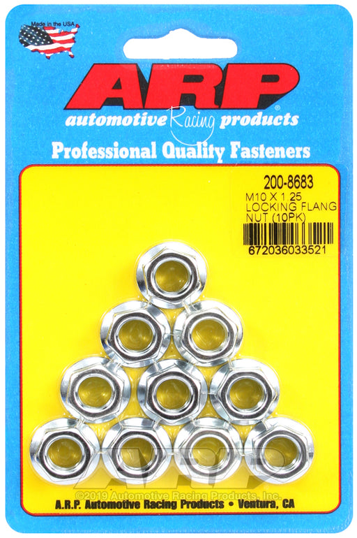 ARP M10 X 1.25 locking flange nut kit