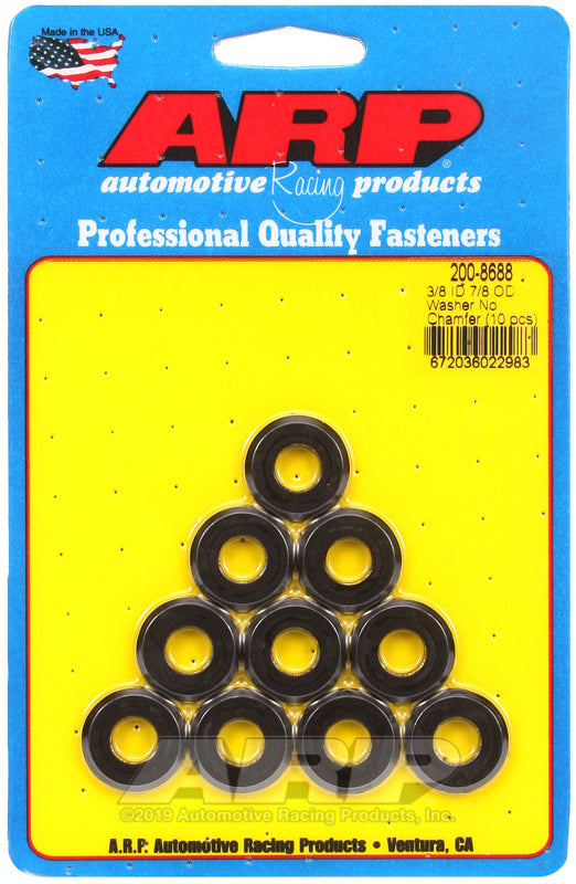 ARP 3/8 ID 7/8 OD(radiused) black washers