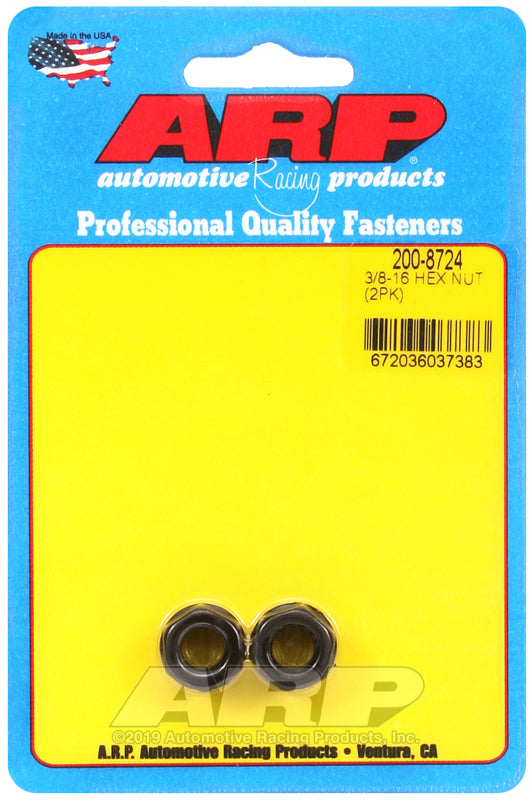 ARP 3/8-16 black hex nut kit