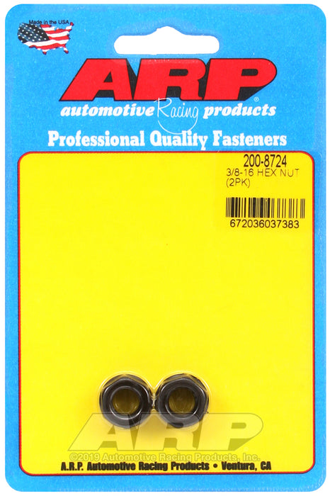 ARP 3/8-16 black hex nut kit