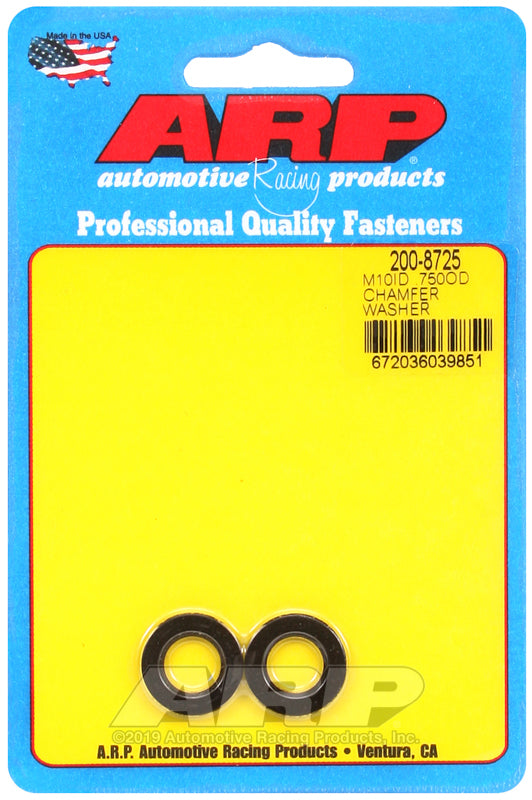 ARP M10 ID .750 OD chamfer black washers