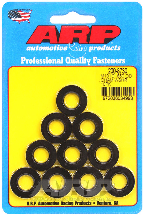 ARP M10 ID .850 OD chamfer black washers