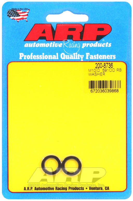 ARP M10 ID .591 OD black washers