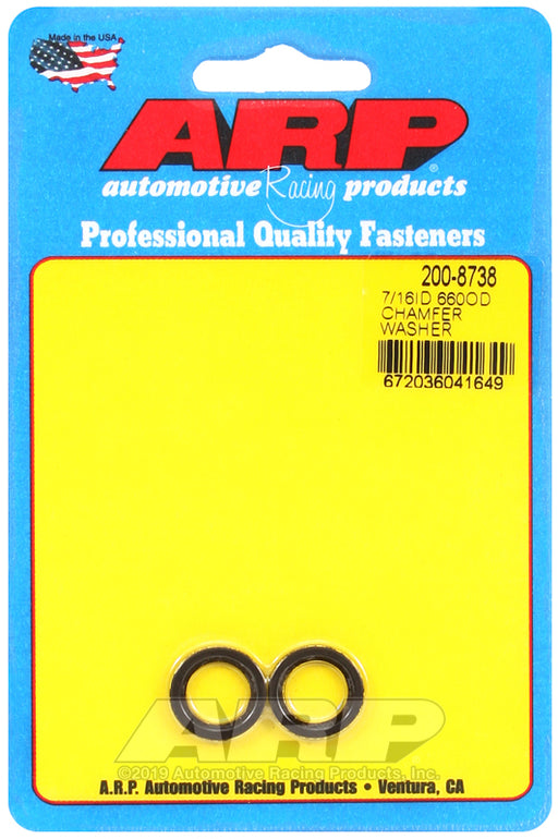 ARP 7/16 ID .660 OD  chamfer black washers