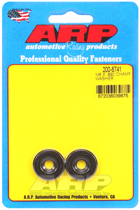 ARP M6 ID .890 OD black washers