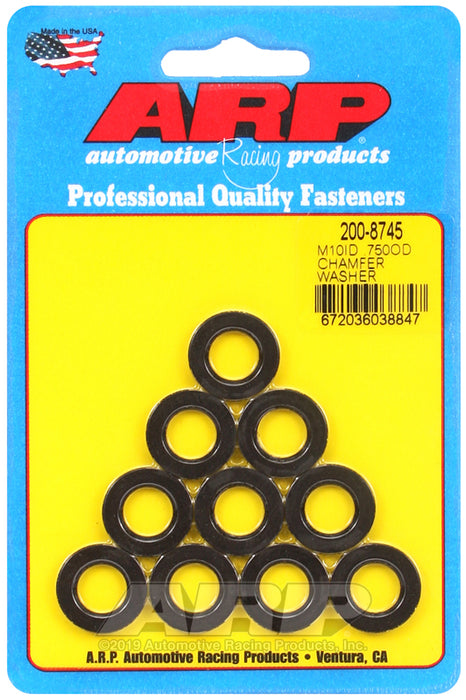 ARP M10 ID .750 OD chamfer black washers