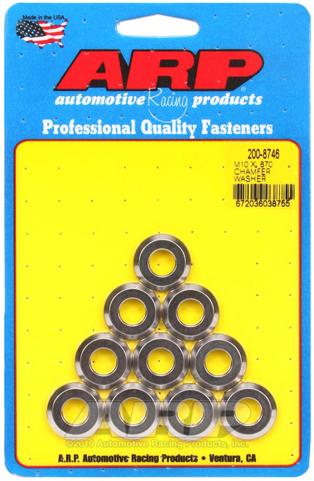 ARP M10 ID .870 OD chamfer SS washers