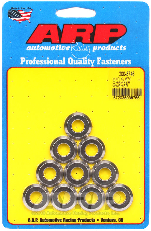 ARP M10 ID .870 OD chamfer SS washers