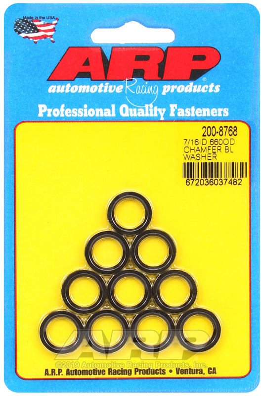 ARP 7/16 ID .660 OD  chamfer black washers