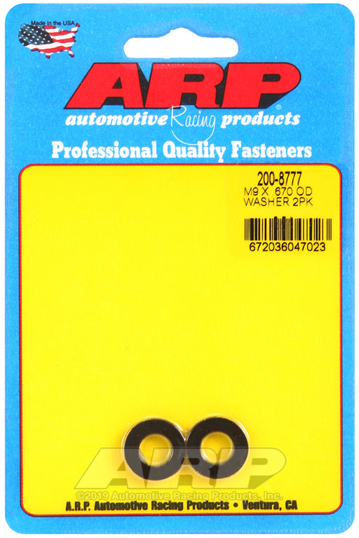 ARP M9 ID .670 OD chamfer black washers