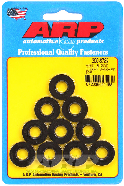 ARP M9 ID .812 OD chamfer black washers