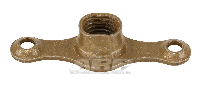 ARP 1/4-28 plate nut, 2-lug fixed w/ctr sunk rivet hole