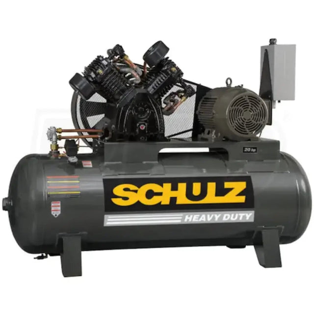 Schulz L-Series 20120HLV80BR-3 20HP 120gal horizontal two-stage electric air compressor