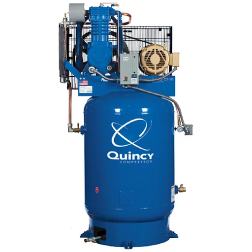 Quincy 4103D12VCB46M 10HP 120gal vertical two-stage electric air compressor