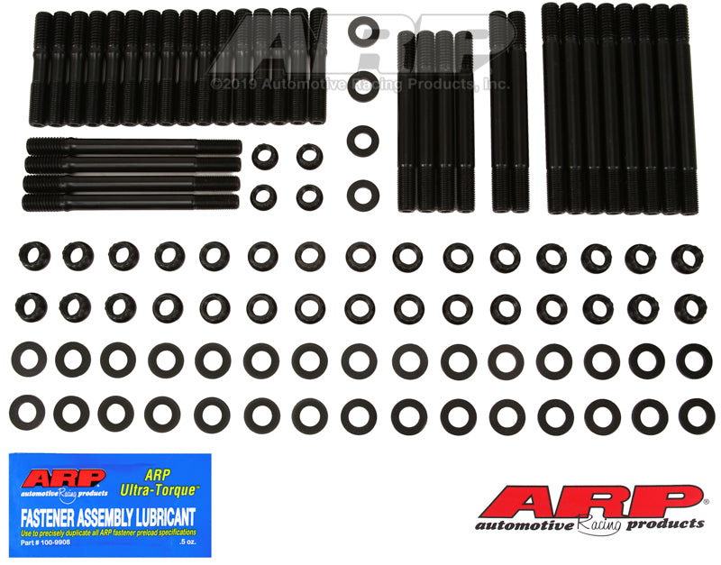 ARP SB Chevy 16°, Rodeck alum blck, 12pt u/c studs head stud kit