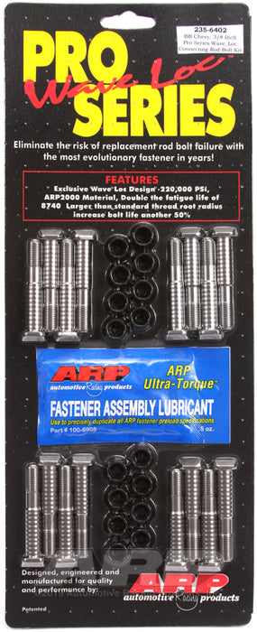 ARP BB Chevy 3/8" pro wave-loc rod bolt kit