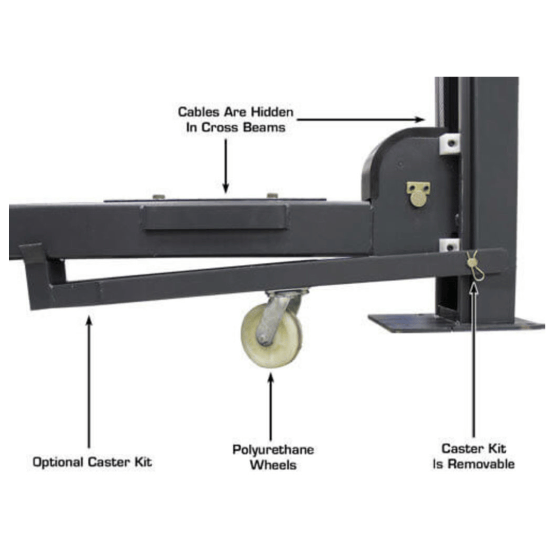 Atlas PREMIUM 408SL 4 Post Lift + RJ35 Sliding Jacks Combo