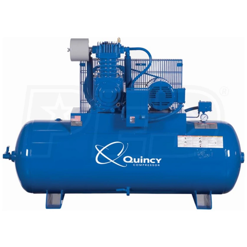 Quincy 451CS80HCB 5HP 80gal horizontal two-stage electric air compressor
