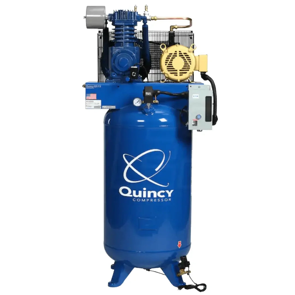 Quincy 473D80VCB23M 8HP 80gal vertical two-stage electric air compressor