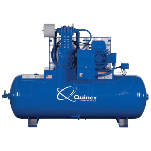 Quincy 473DS80HCB23 8HP 80gal horizontal two-stage electric air compressor