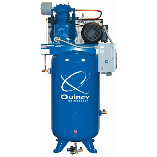 Quincy 473DS80VCB23 8HP 80gal vertical two-stage electric air compressor