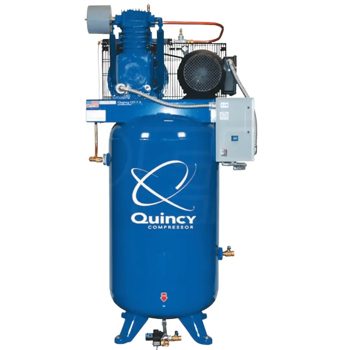 Quincy 473DS80VCB46 8HP 80gal vertical two-stage electric air compressor