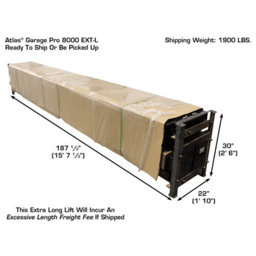 Atlas Garage PRO8000EXT-L 4 Post Lift + RJ35 Sliding Jacks Combo