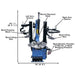 Atlas TC289DAA Extra Large Rim-Clamp Tire Changer with Dual Assist Arms - Mechanic Super Store