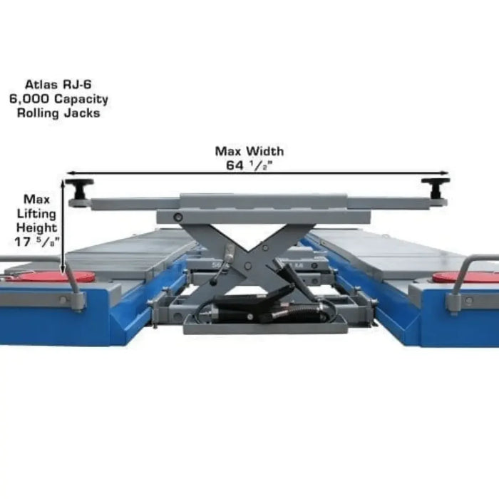 Atlas RJ-6 6,000 lb Rolling Bridge Jack - Mechanic Super Store
