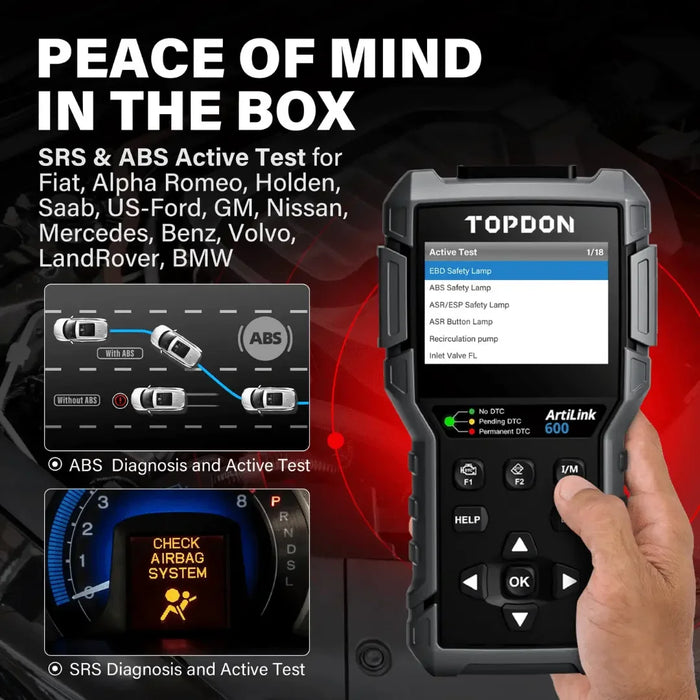 Topdon USA ArtiLink600 Automotive Computer Scan Tool - Mechanic Super Store