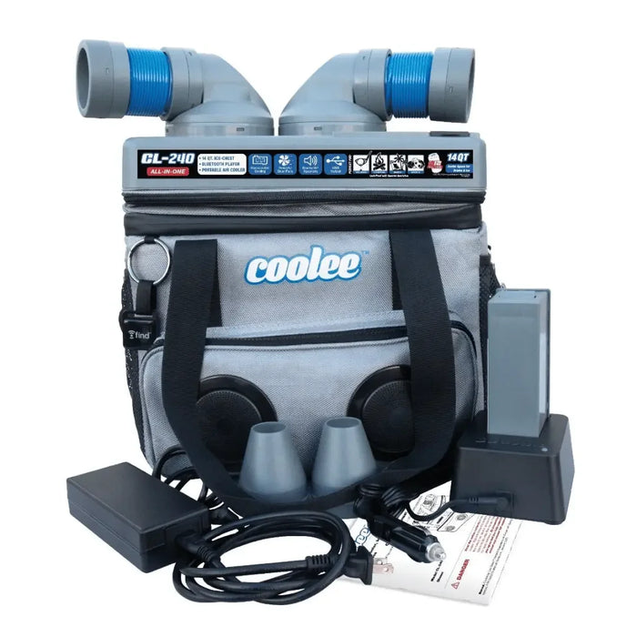 Coolee™ CL-240 - 3-in-1 Portable Air Cooler - Grey/Blue - Mechanic Super Store