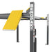 BendPak HD-9EWT 4 Post Extra-Wide/High Vehicle Lift up close image showing the BendPak logo and maximum lifting height- Mechanic Super Store