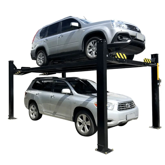 Valor VP9K-DX-XLT 9,000 lb 4 Post Deluxe Storage Lift on a white background- Mechanic Super Store
