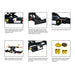 Amgo J6A 6,000 lb Rolling Jack flyer showcasing accessory parts and up close mechanical components -  Mechanic Super Store