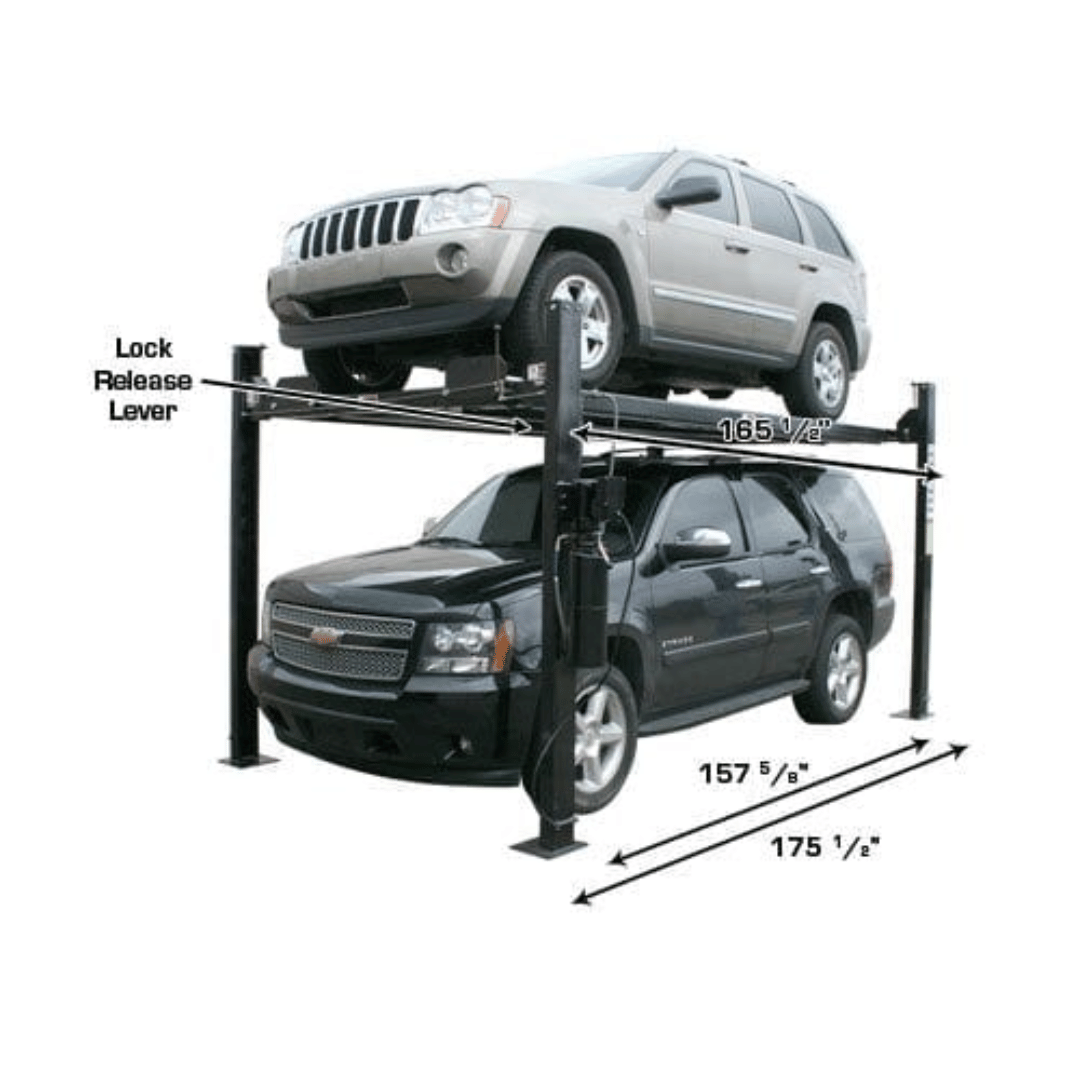 Atlas Garage PRO8000EXT 4 Post Lift + RJ35 Sliding Jacks Combo
