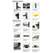 Amgo 409-HP 9,000 Lb Parking Lift flier showing up-close images of the mechanical parts- Mechanic Super Store