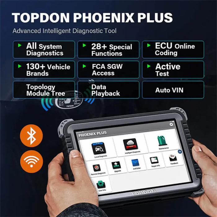 TOPDON USA Phoenix Plus Advanced Intelligent Diagnostic Scan Tool - Mechanic Super Store