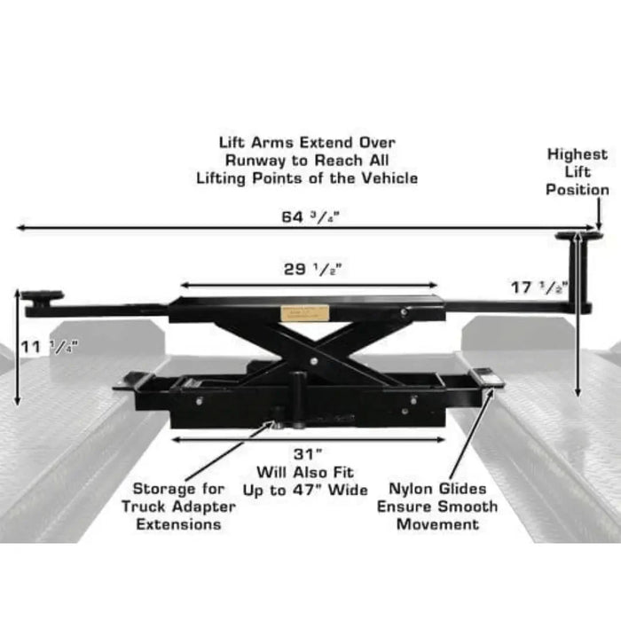 Atlas Garage PRO8000EXT 4 Post Lift + RJ35 Sliding Jacks Combo - Mechanic Super Store