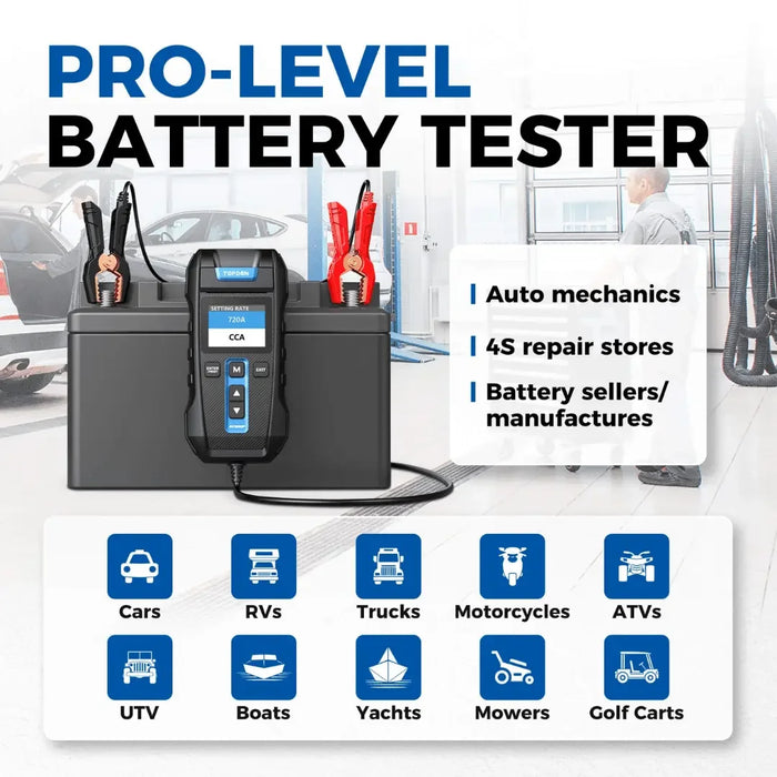 Topdon USA BT300P Battery Tester - Mechanic Super Store