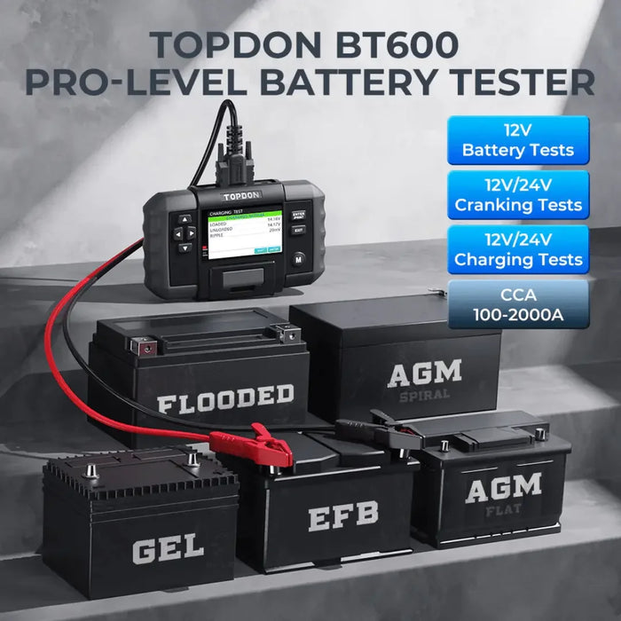 Topdon USA BT600 Battery Tester - Mechanic Super Store